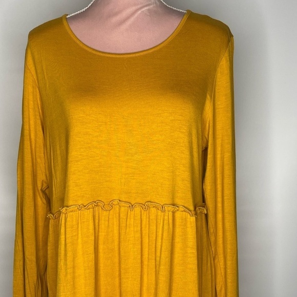 Heimish USA mustard‎ tiered dress. - Picture 4 of 11